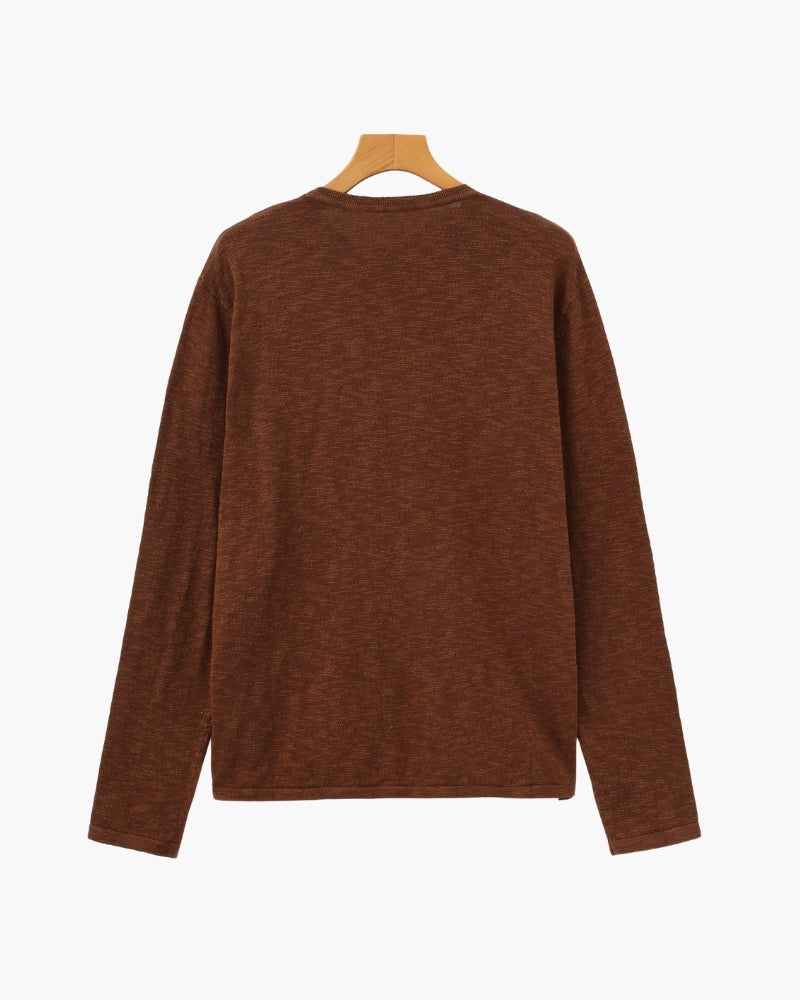 Essential Crewneck in Soft Linen Cotton Blend