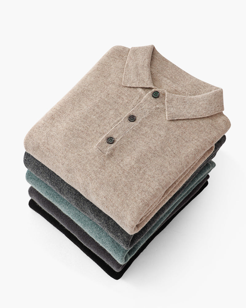 Pure Cashmere Polo - Luxurious Comfort Redefined