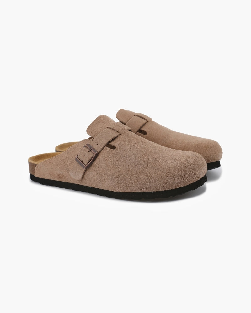 Classic Elegance Suede Clogs