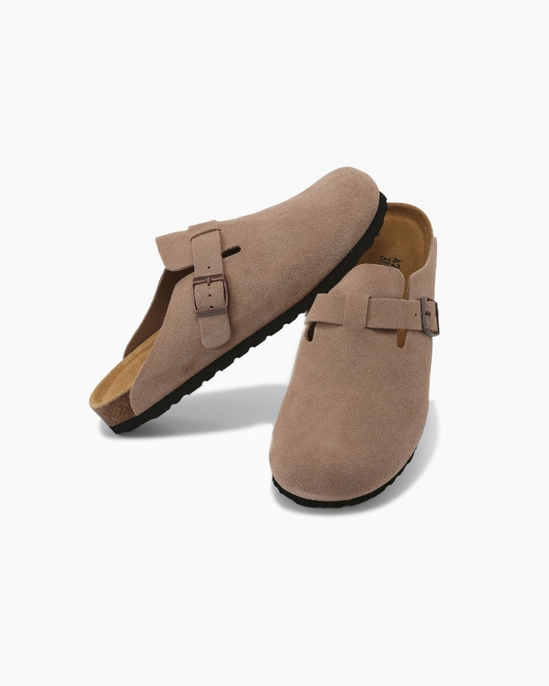 Classic Elegance Suede Clogs