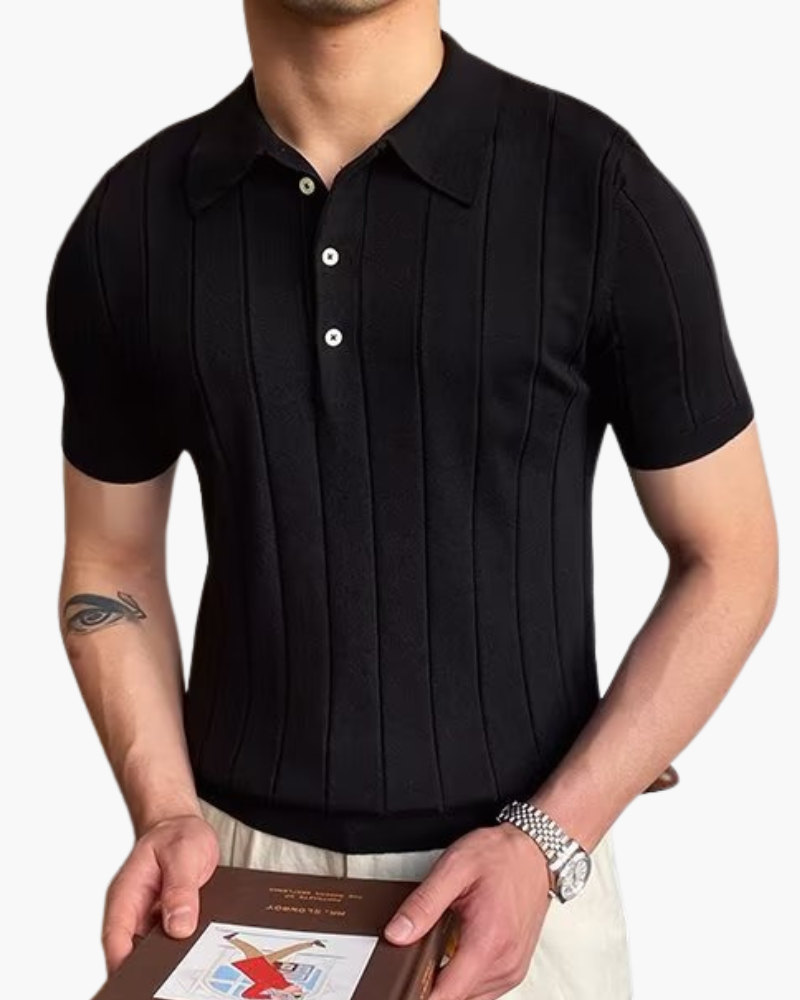 Ribbed Cotton Polo from Cannes