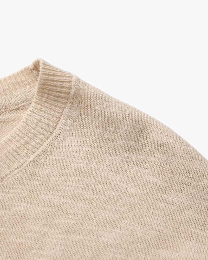 Essential Crewneck in Soft Linen Cotton Blend
