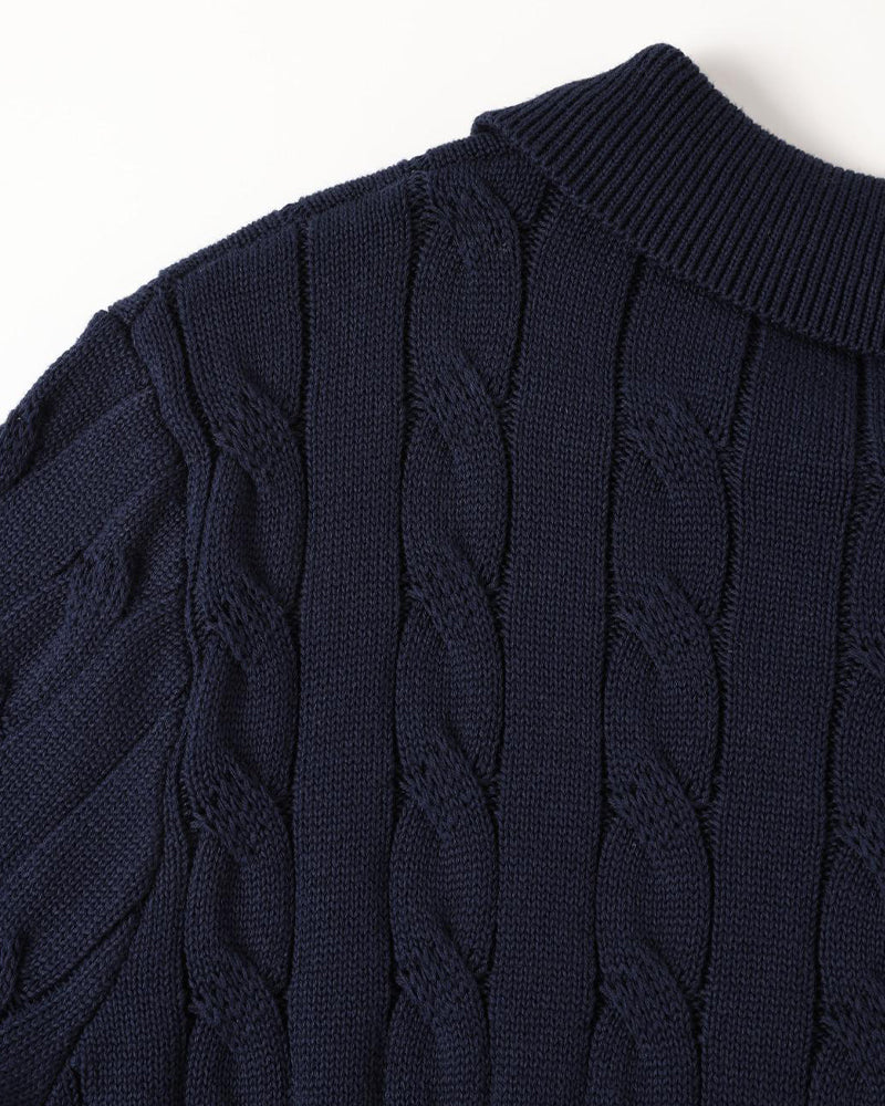FLORENCE Cozy Cable Knit Polo