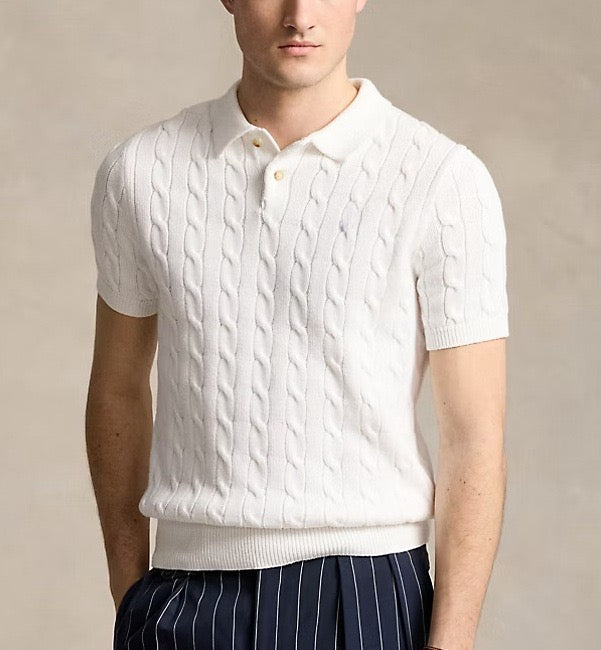 FLORENCE Cozy Cable Knit Polo