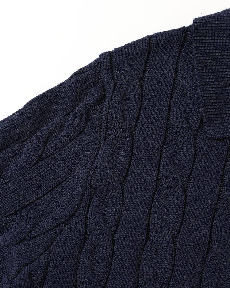 FLORENCE Cozy Cable Knit Polo