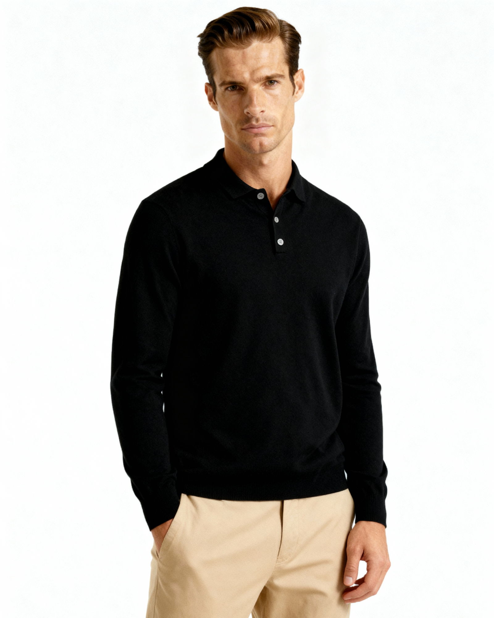 Pure Cashmere Polo - Luxurious Comfort Redefined
