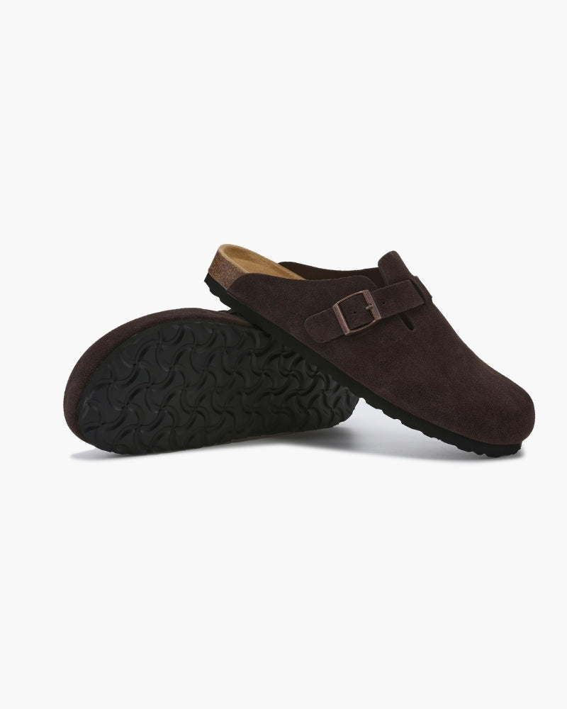 Classic Elegance Suede Clogs