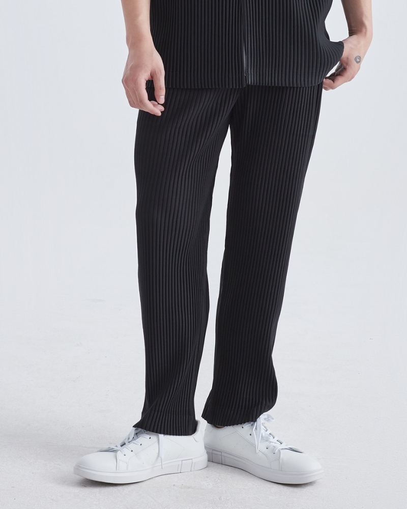 Textured Cotton Trousers