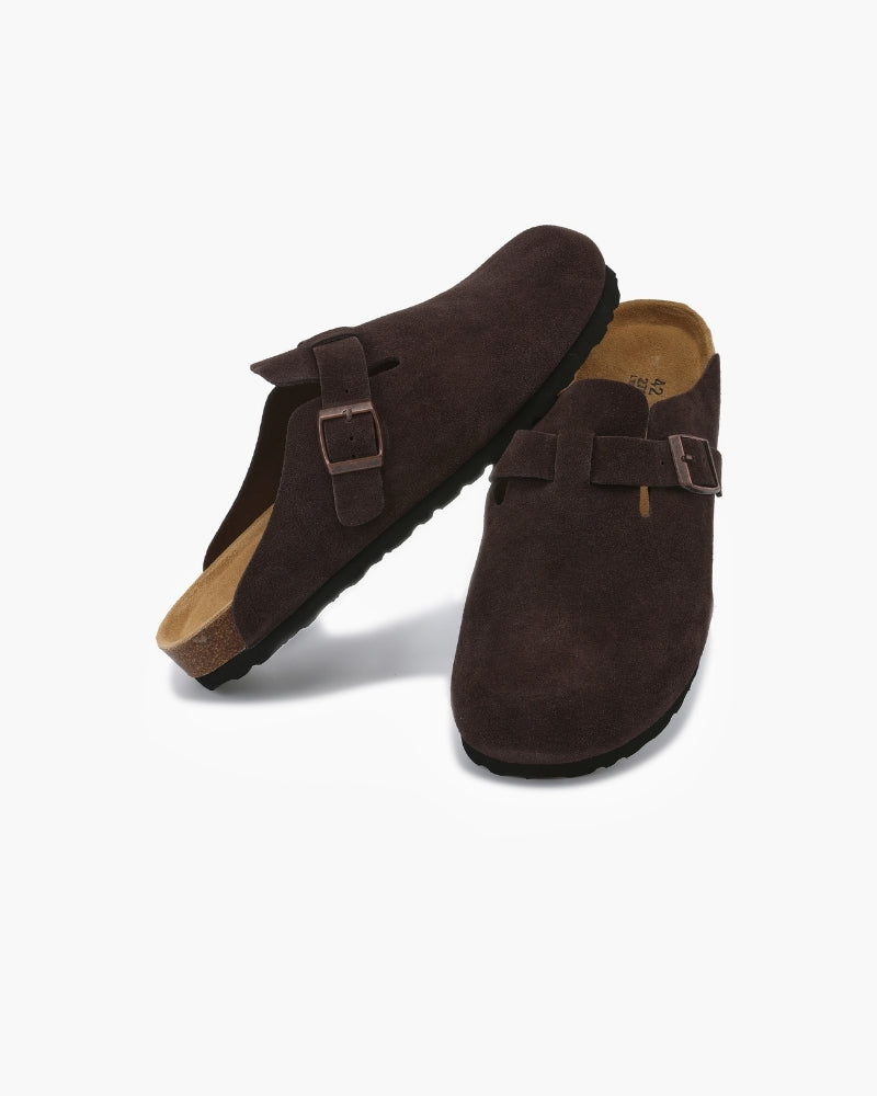 Classic Elegance Suede Clogs