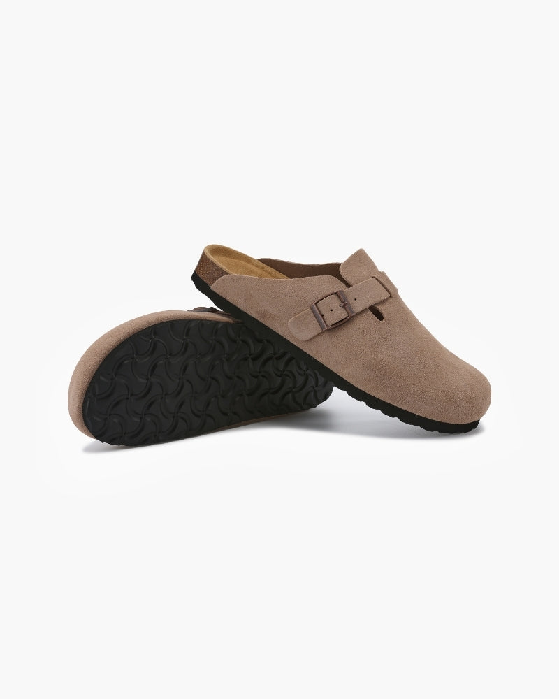 Classic Elegance Suede Clogs