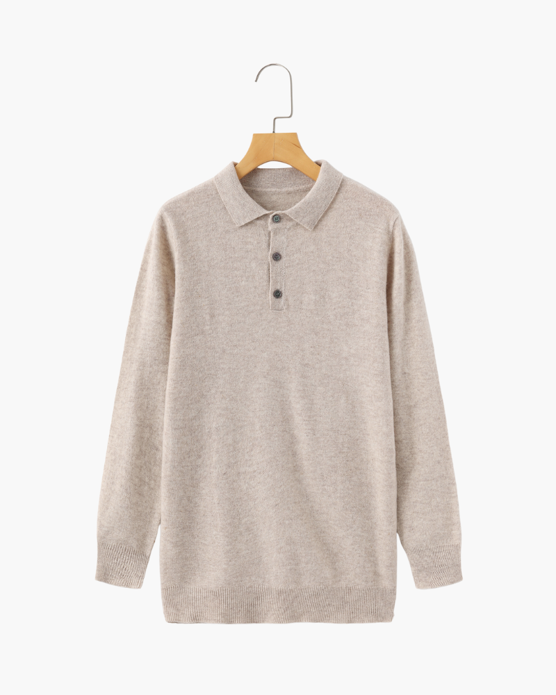 Pure Cashmere Polo - Luxurious Comfort Redefined