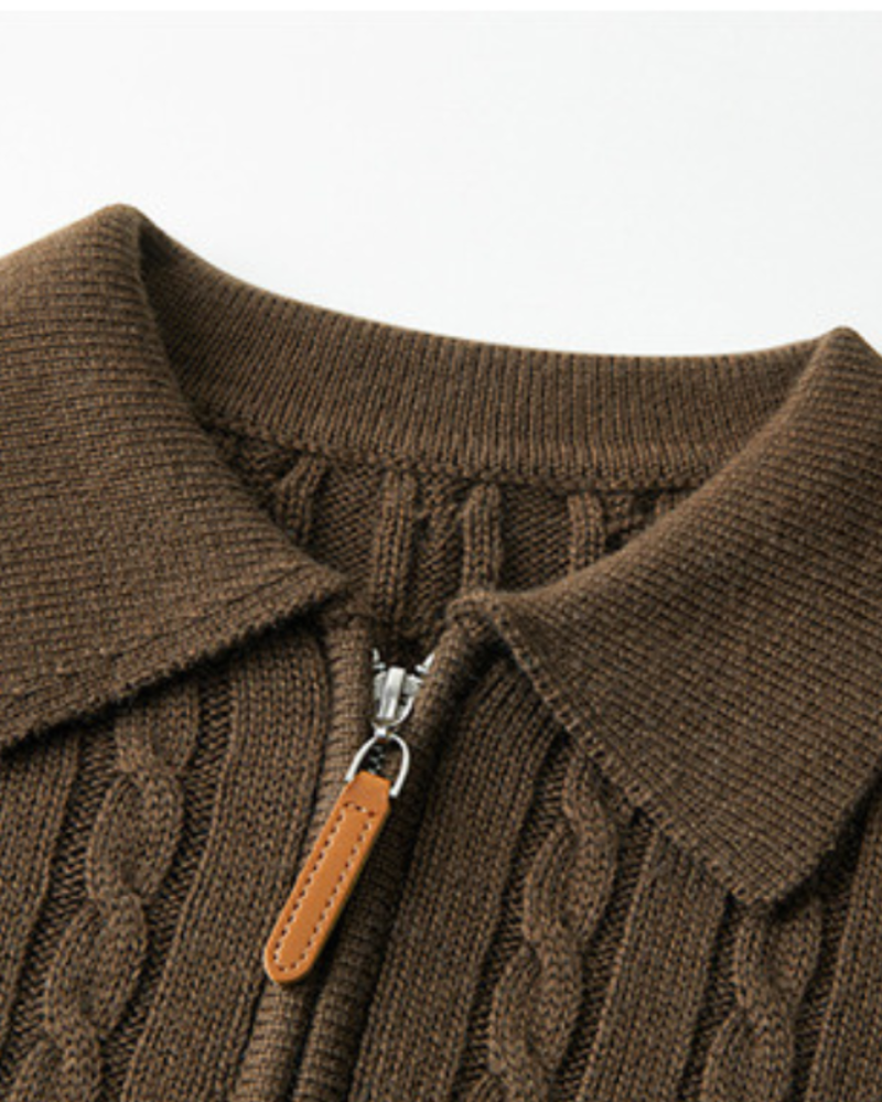 Luxurious 100% Pure Wool Zip-Up