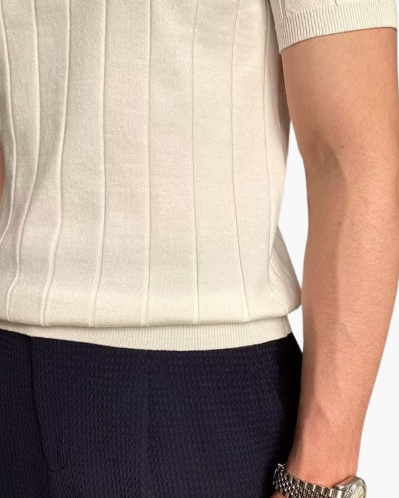 Ribbed Cotton Polo from Cannes