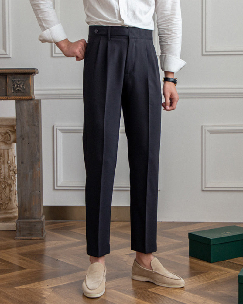 Chic Parisian High-Waisted Trousers