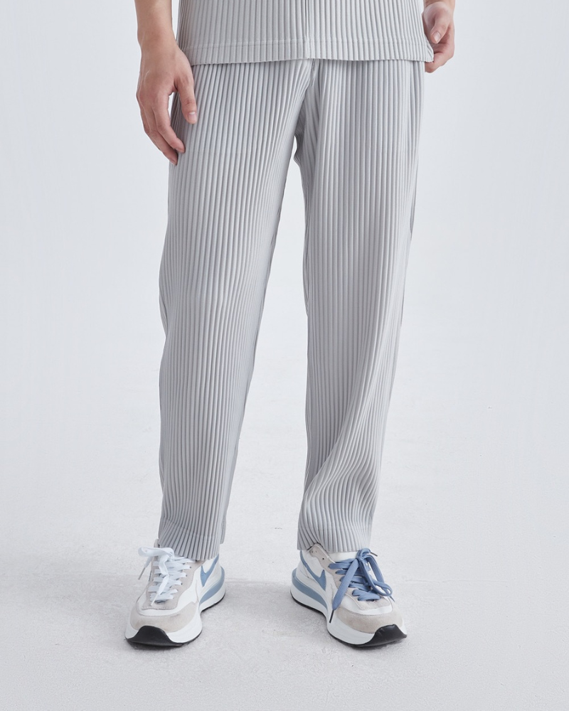 Textured Cotton Trousers
