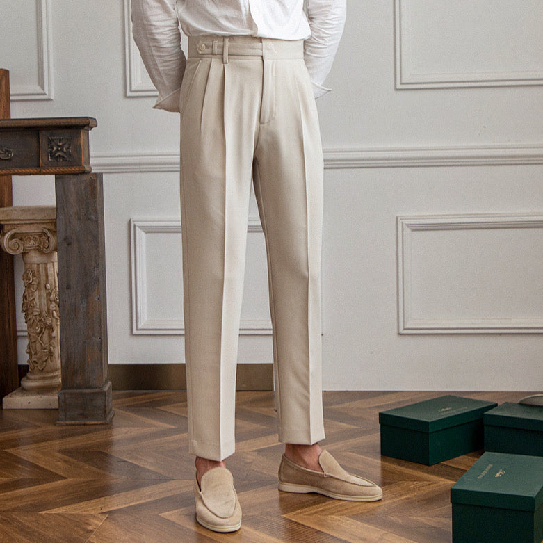 Parisian Elegance: Classic Heritage Trousers