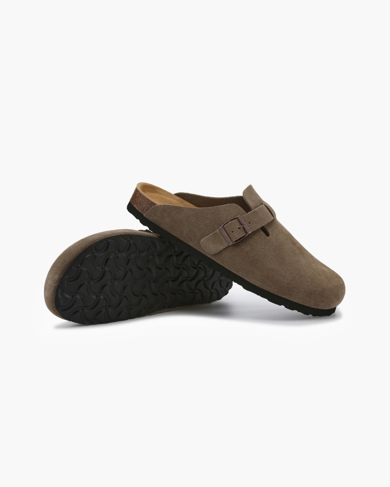 Classic Elegance Suede Clogs