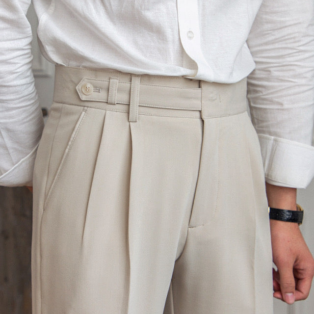Parisian Elegance: Classic Heritage Trousers