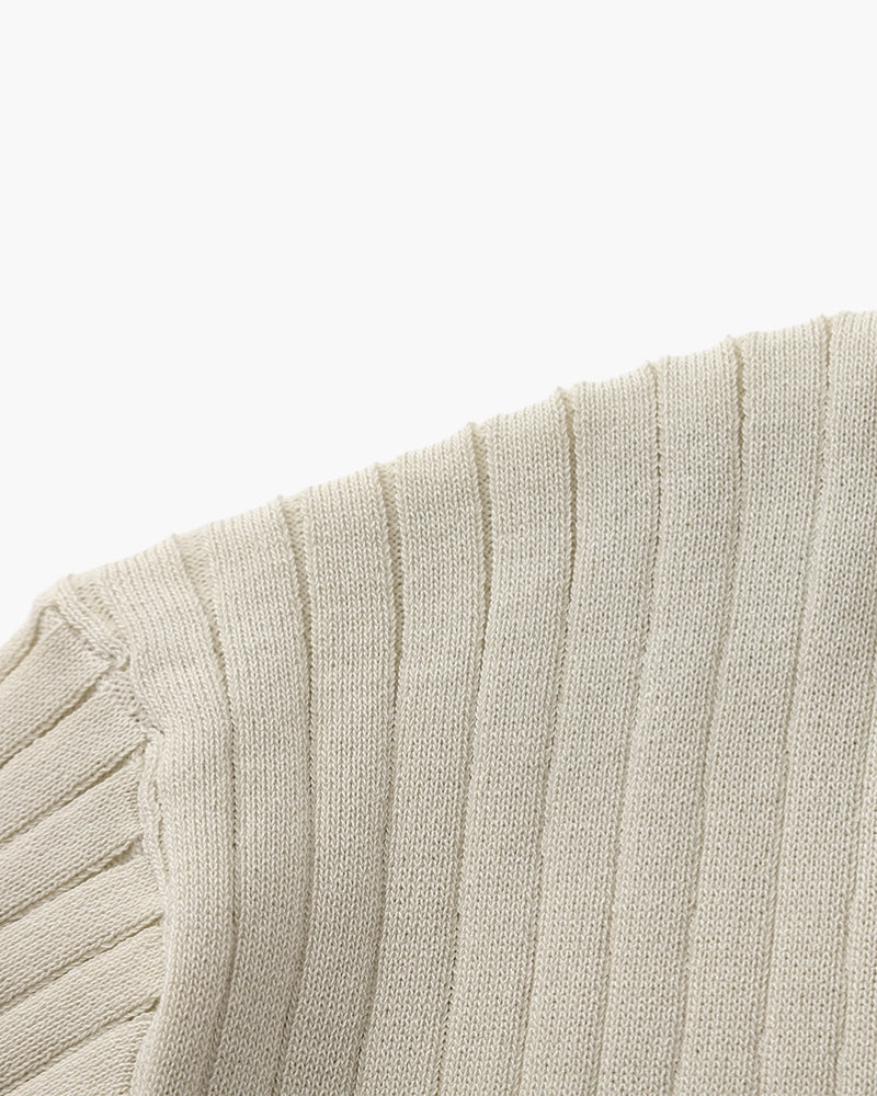 Luxurious Ribbed Polo Shirt