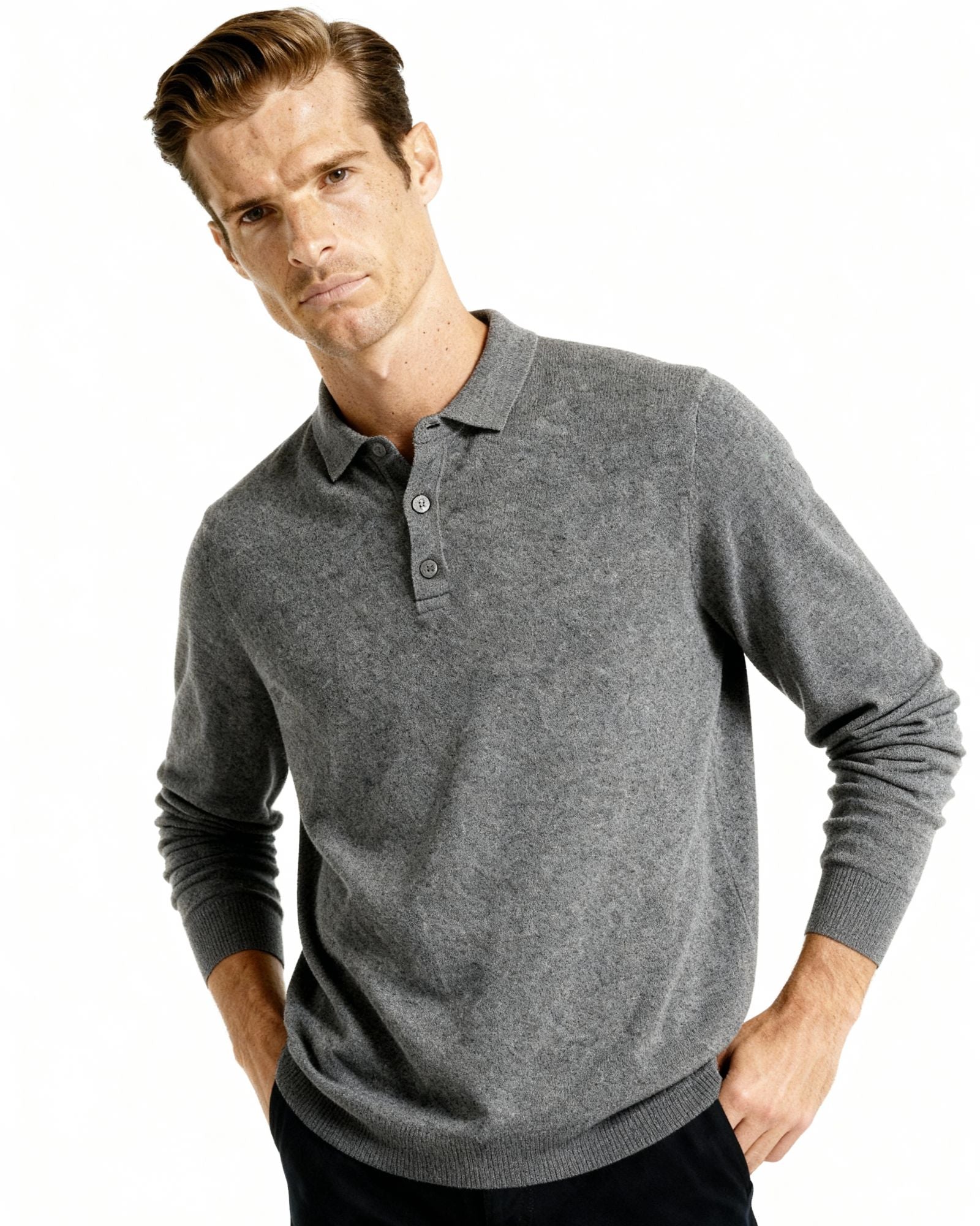Pure Cashmere Polo - Luxurious Comfort Redefined