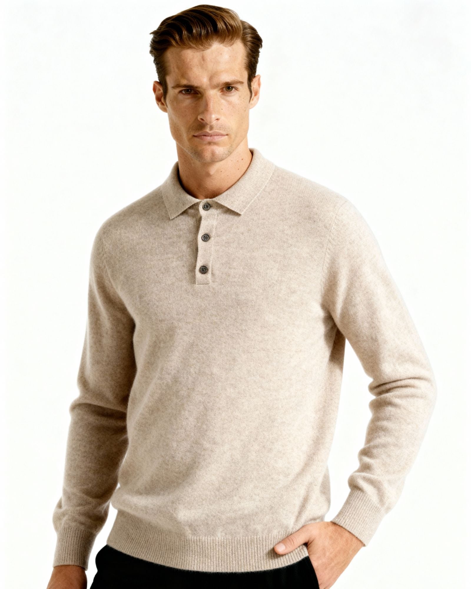 Pure Cashmere Polo - Luxurious Comfort Redefined