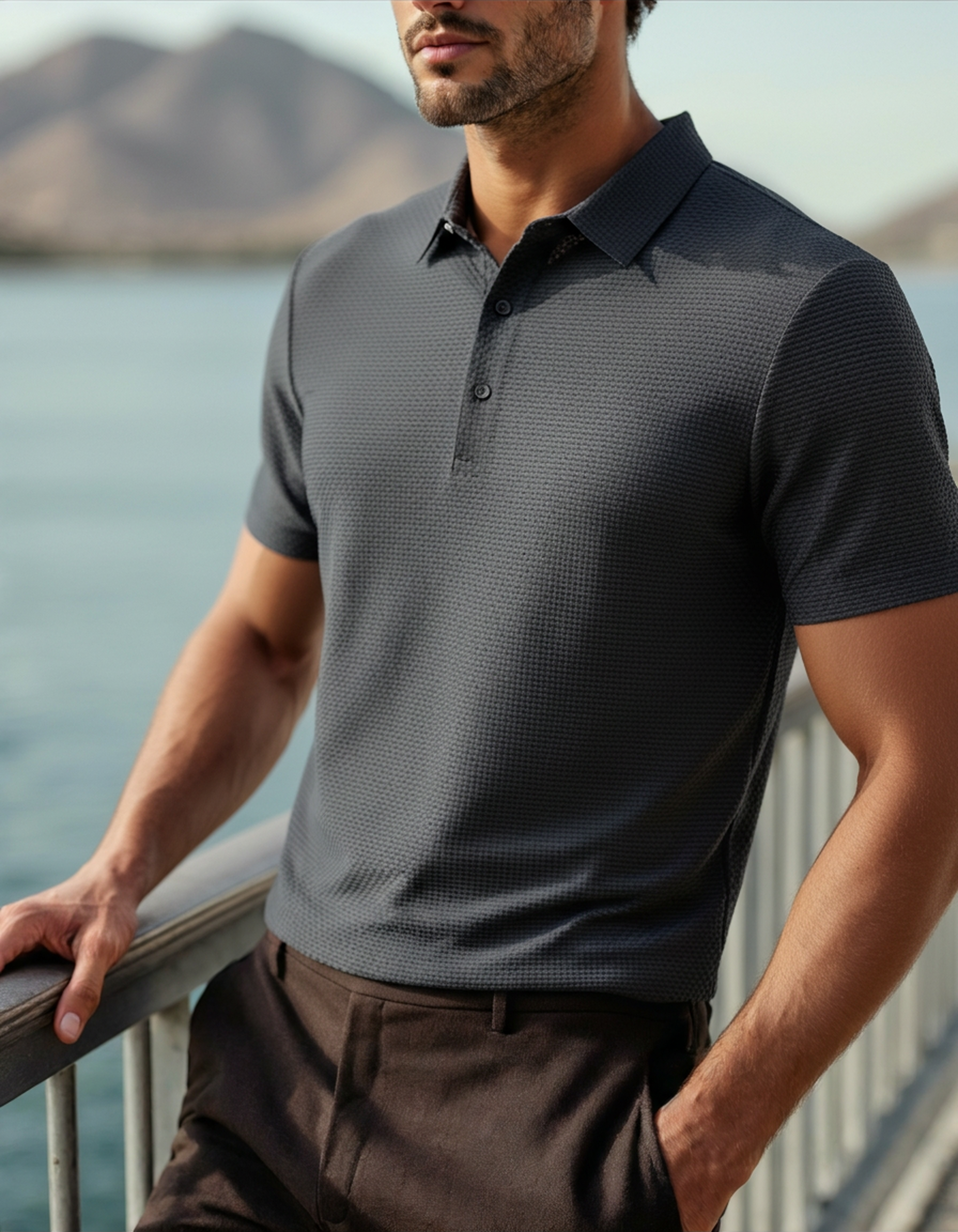 Prestigio Silk Polo Shirt - Wrinkle-Resistant Elegance