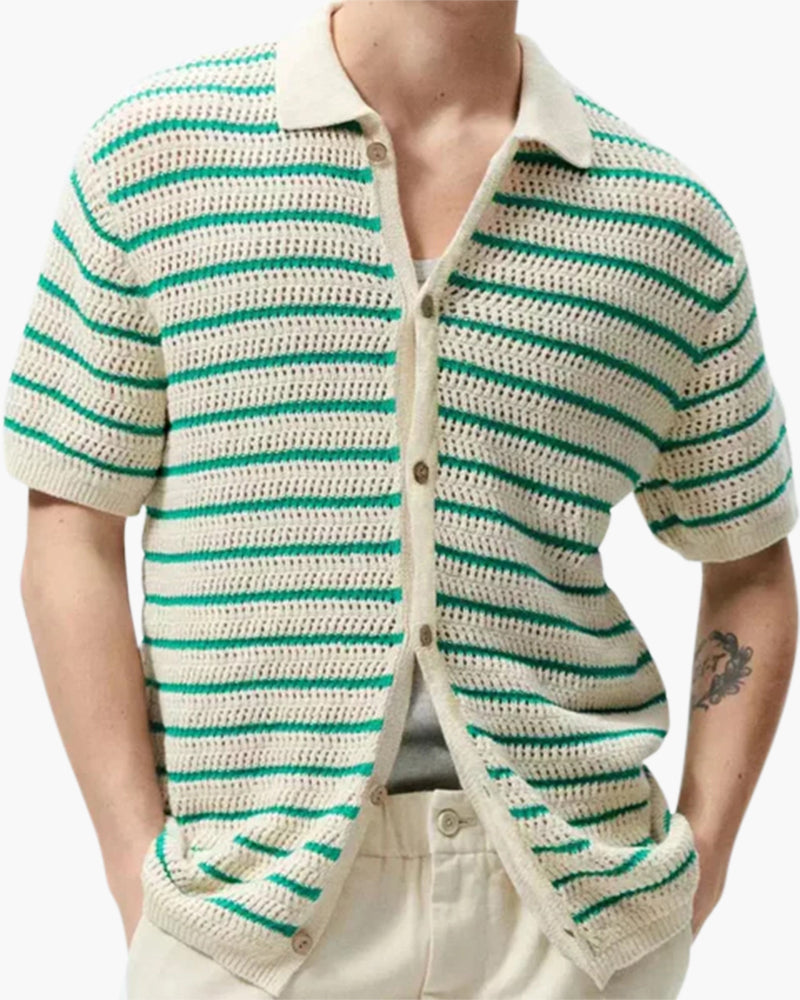 Marbella - Cozy Knit Button-Up Shirt